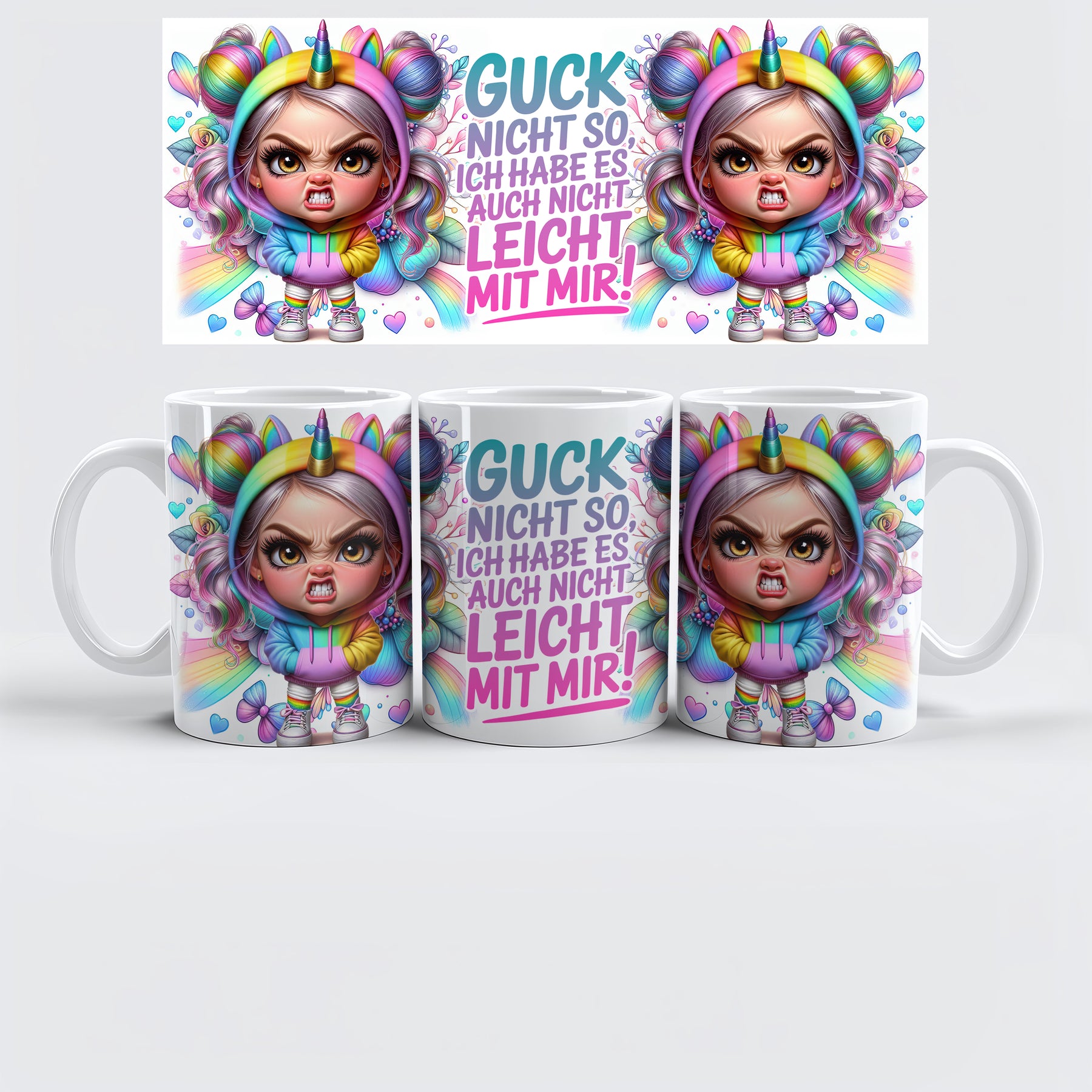 Tasse - Mädchen - Guck nicht so