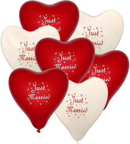 Luftballons - Herzballons - 28cm - Just Married