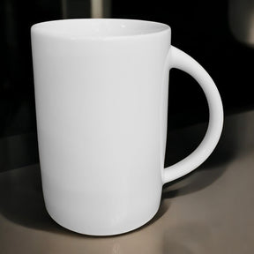 Kaffeebecher 6 Stück 280ml Weiß | Premium Porzellan Tassen | Kaffee Becher Set