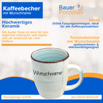Frühstücksservice 3-tlg. Hellblau mit Wunschname
