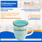 Frühstücksservice 3-tlg. Mintblau mit Wunschname