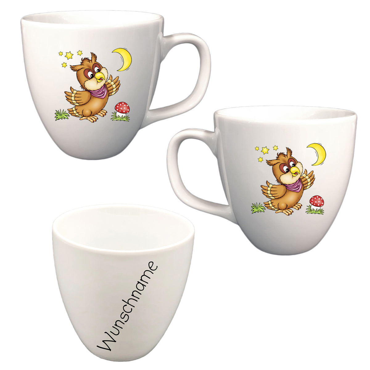 Tasse XL Eule mit Wunschname