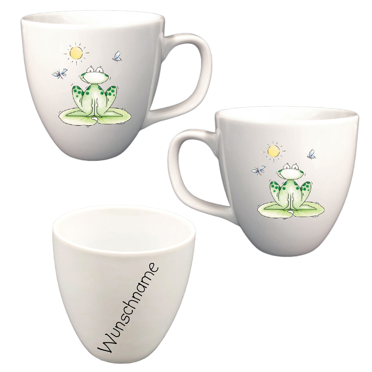 Tasse XL Frosch mit Wunschname