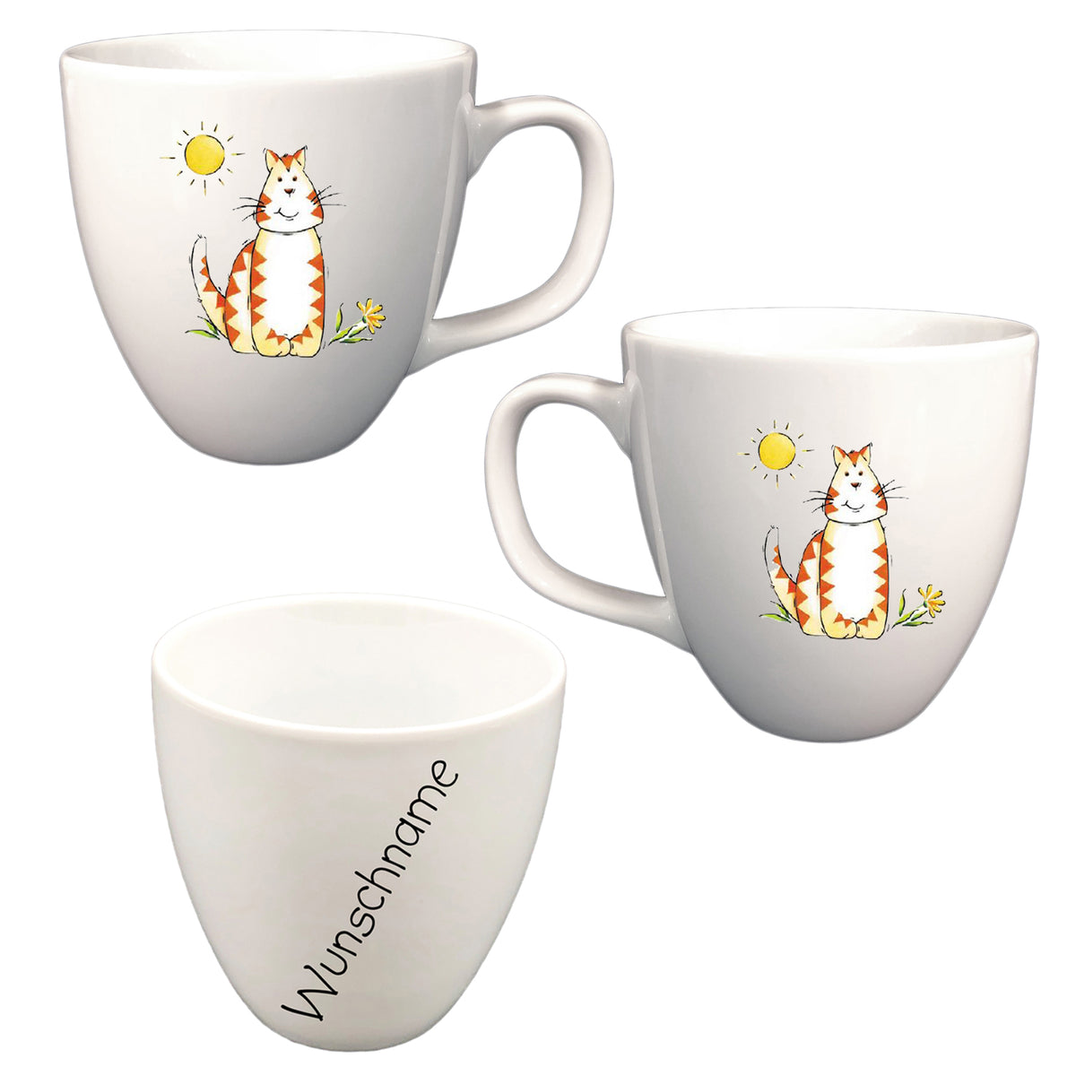 Tasse XL Katze mit Wunschname