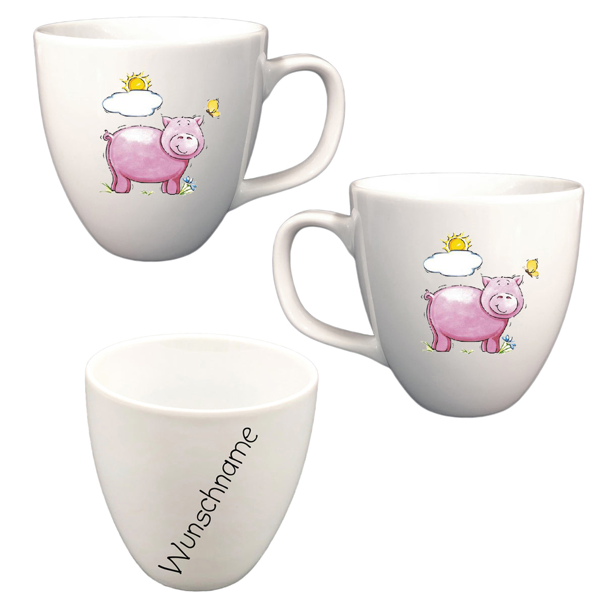 Tasse XL Schwein mit Wunschname