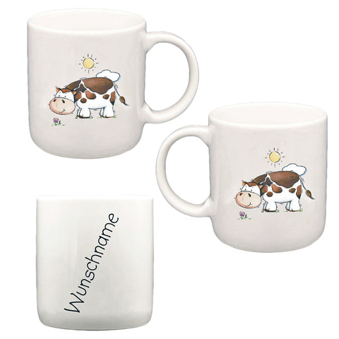 Tasse L Kuh mit Wunschname