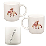 Tasse L Pferde 2 mit Wunschname