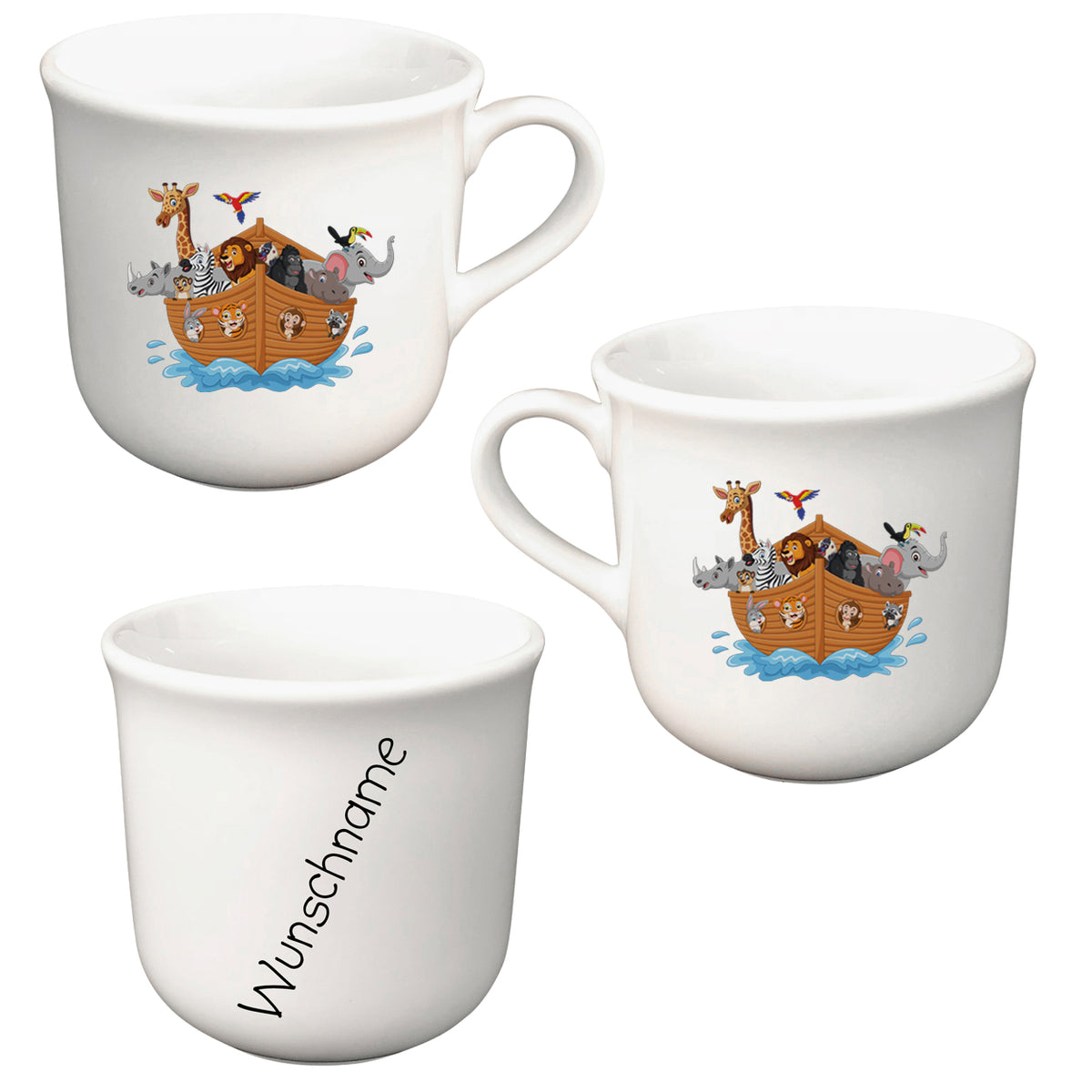 Tasse Kindertasse Arche Noah mit Wunschname