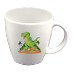 Tasse Kindertasse eckig Dinosaurier mit Wunschname