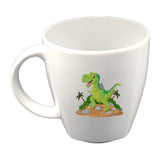Tasse Kindertasse eckig Dinosaurier mit Wunschname