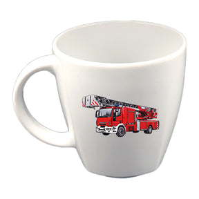 Tasse Kindertasse eckig Feuerwehr mit Wunschname