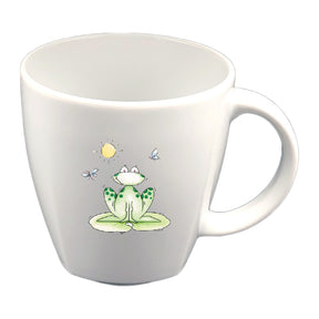 Tasse Kindertasse eckig Frosch mit Wunschname