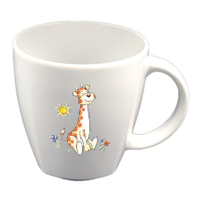 Tasse Kindertasse eckig Giraffe mit Wunschname