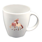 Tasse Kindertasse eckig Pferde 2 mit Wunschname