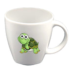 Tasse Kindertasse eckig Schildkröte mit Wunschname