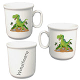 Tasse Kinderbecher Dinosaurier mit Wunschname