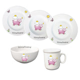 Kindergeschirr 5-tlg. Schwein mit Wunschname