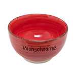 Müslischale Porridge Schale Keramik Bunt Rot mit Wunschname