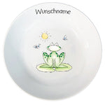 Kindergeschirr 5-tlg. Frosch mit Wunschname
