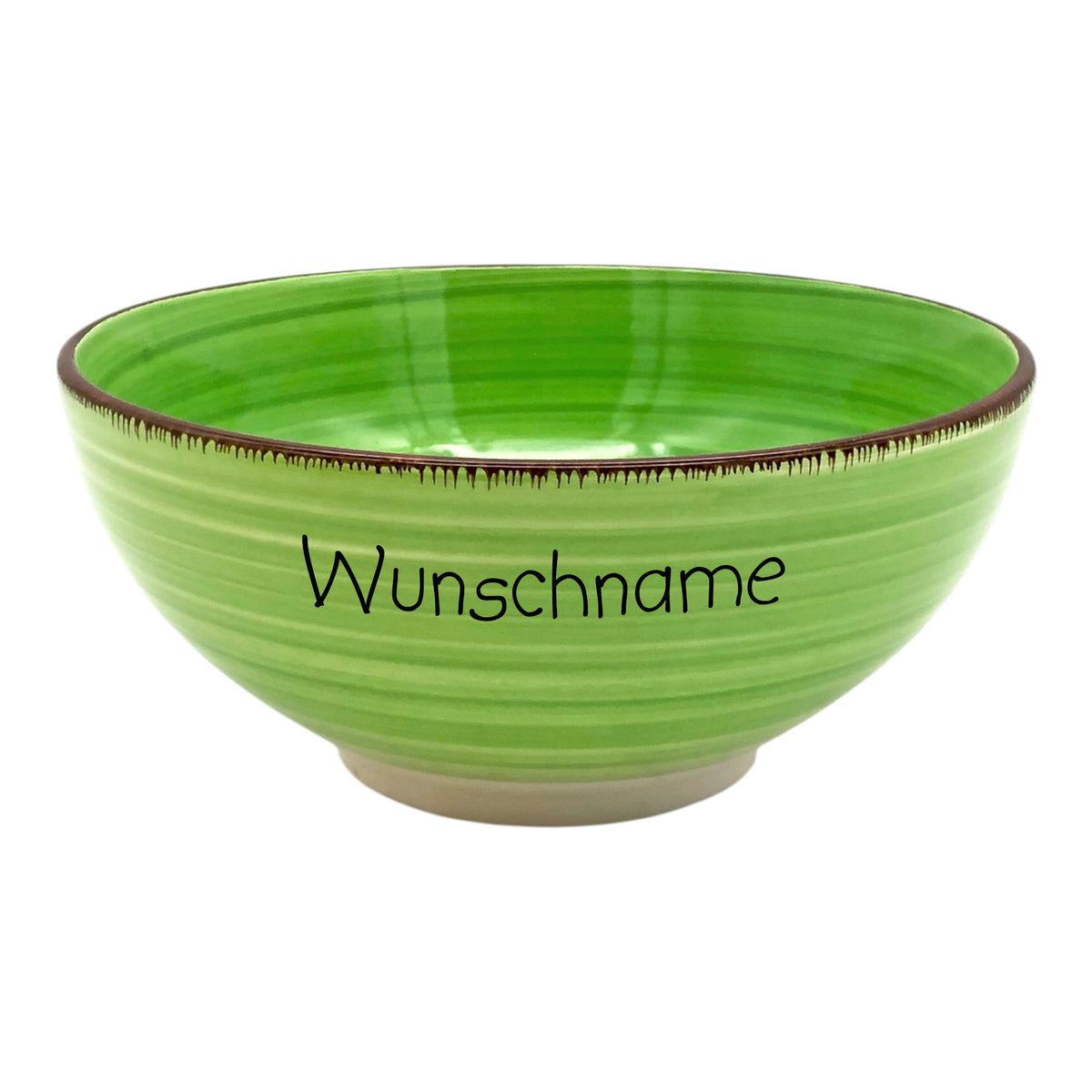 Müslischale Porridge Schale Keramik Bunt Hellgrün mit Wunschname