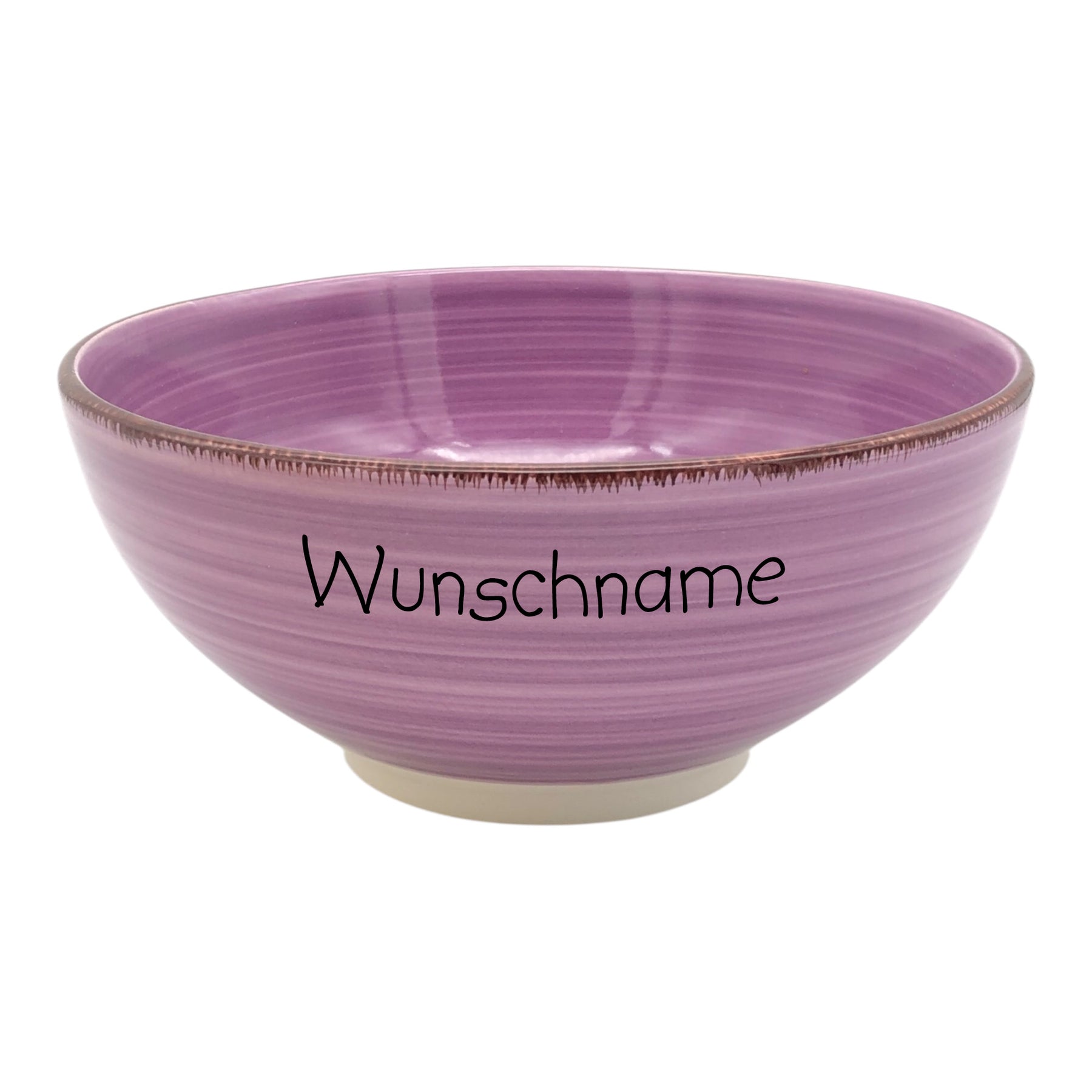 Müslischale Porridge Schale Keramik Bunt Lila mit Wunschname