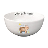 Kindergeschirr 5-tlg. Nilpferd mit Wunschname