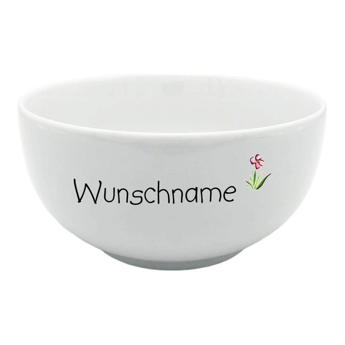 Müslischale Porridge Schale Springtime rote Blume mit Wunschname