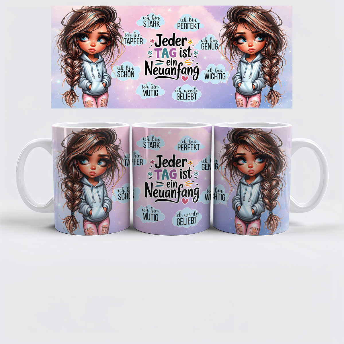 Tasse - Mädchen - Neuanfang