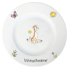 Kindergeschirr 5-tlg. Giraffe mit Wunschname