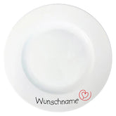 Speiseteller Teller flach 27cm Herz mit Wunschname