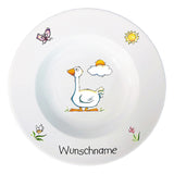Kindergeschirr 5-tlg. Gans mit Wunschname