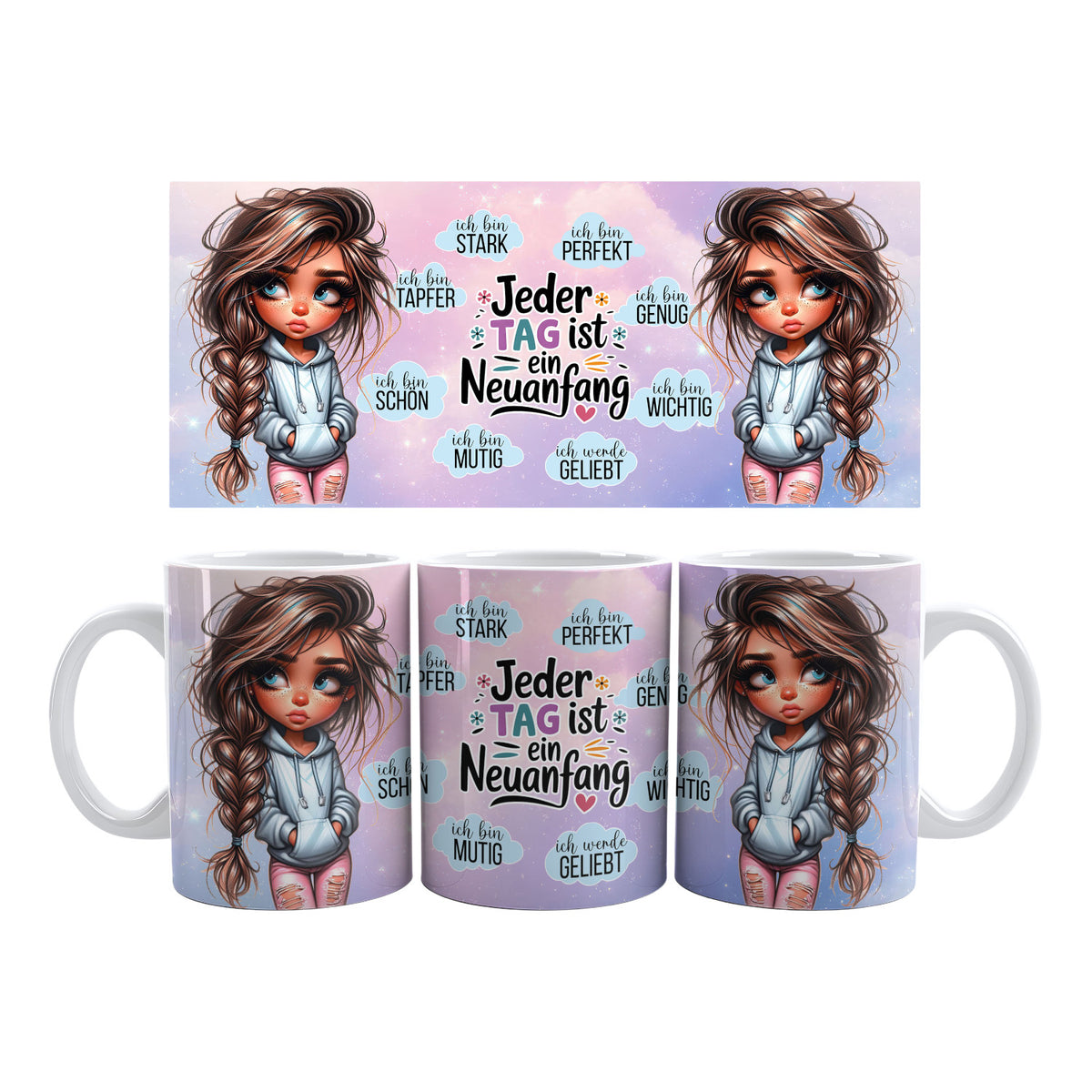 Tasse - Mädchen - Neuanfang