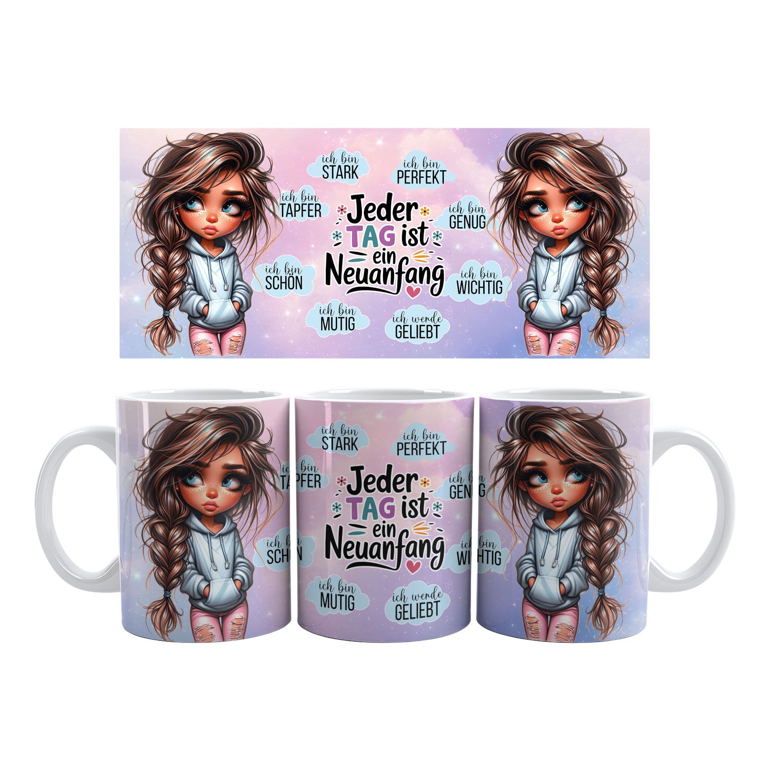 Tasse - Mädchen - Neuanfang