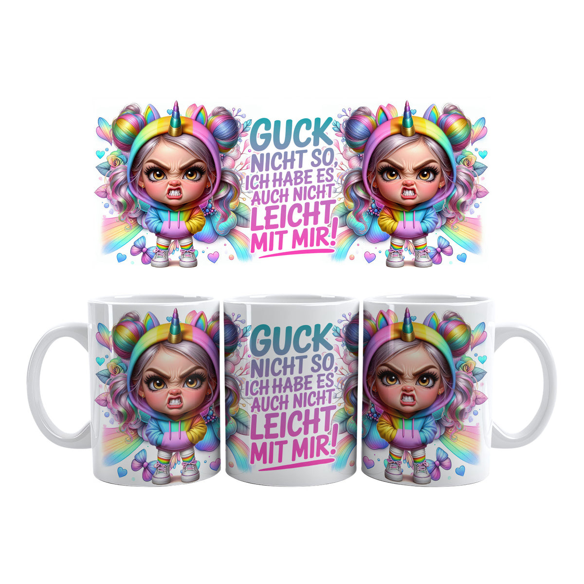 Tasse - Mädchen - Guck nicht so