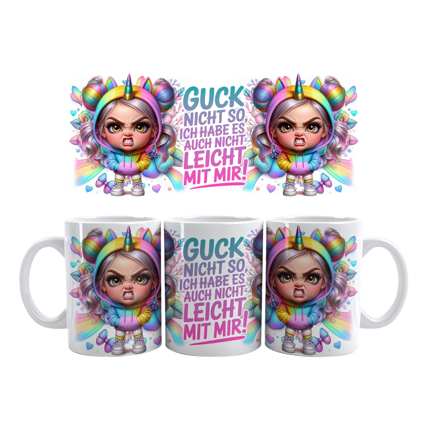 Tasse - Mädchen - Guck nicht so