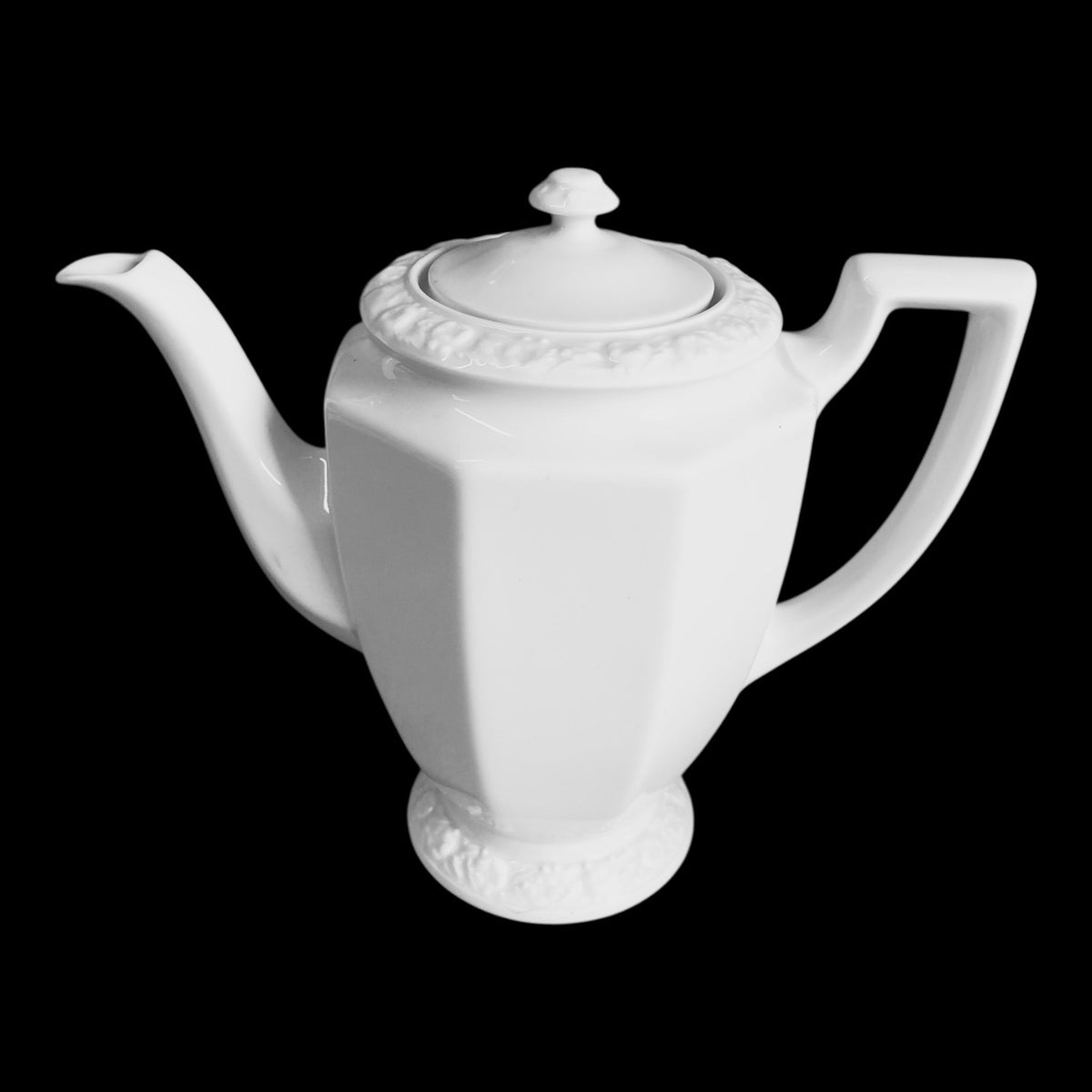 Kaffeekanne 2-tlg. Kaffee Kanne mit Deckel Maria Weiß Weiß Rosenthal Porzellan