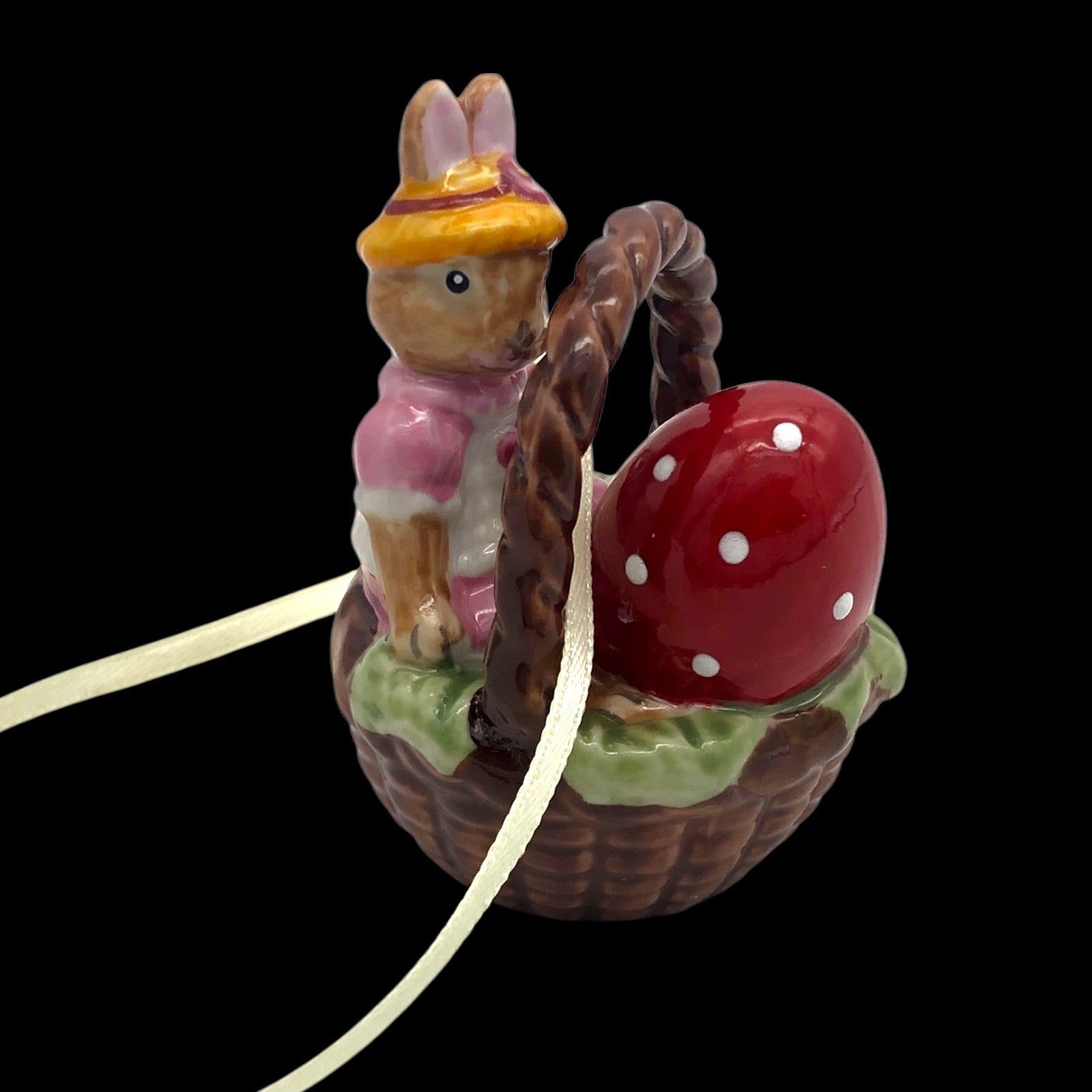 Villeroy & Boch Bunny Tales Ornament Anna in Korb Osterdeko Anhänger