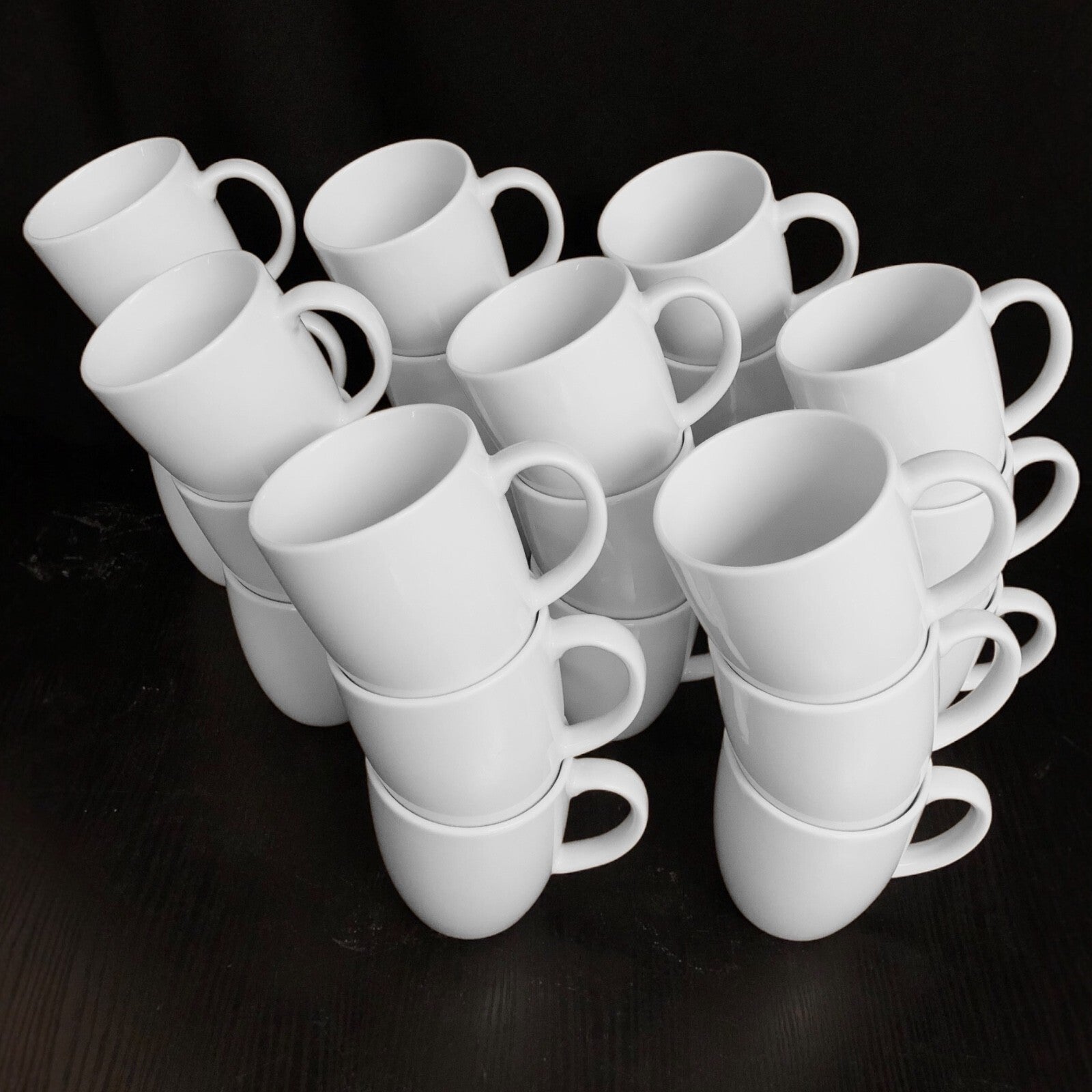 24 Stück Kaffeebecher 270ml Eschenbach Porzellan Kaffee Tassen Weiß B-Ware