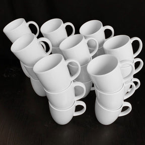 24 Stück Kaffeebecher 270ml Eschenbach Porzellan Kaffee Tassen Weiß B-Ware