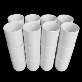 24 Stück Kaffeebecher ohne Henkel Porzellan Trinkbecher stapelbar Weiß B-Ware