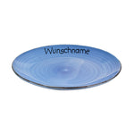 Frühstücksteller Teller flach 19cm Dunkelblau mit Wunschname