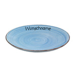 Frühstücksteller Teller flach 19cm Pastellblau mit Wunschname