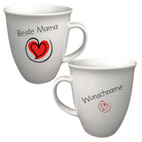 Kaffeebecher Tasse Porzellan Beste Mama mit Wunschname