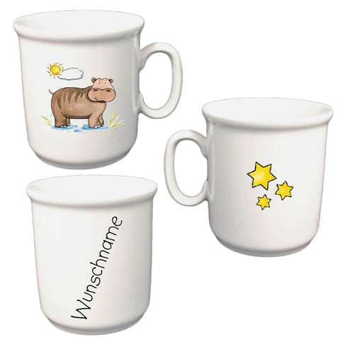 Tasse Kinderbecher Nilpferd mit Wunschname