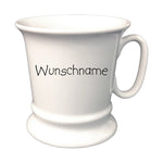 Kaffeehaferl Kaffeebecher Tasse Porzellan weiß 280ml mit Wunschname