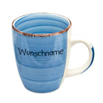 Kaffeebecher Tasse Keramik Dunkelblau mit Wunschname