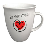 Kaffeebecher Tasse Porzellan Bester Papa mit Wunschname