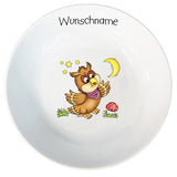 Kindergeschirr 5-tlg. Eule mit Wunschname