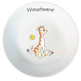 Kinderservice 5-tlg. Giraffe mit Wunschname