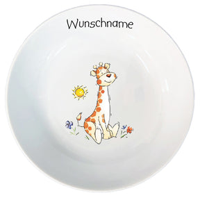 Kinderservice 5-tlg. Giraffe mit Wunschname